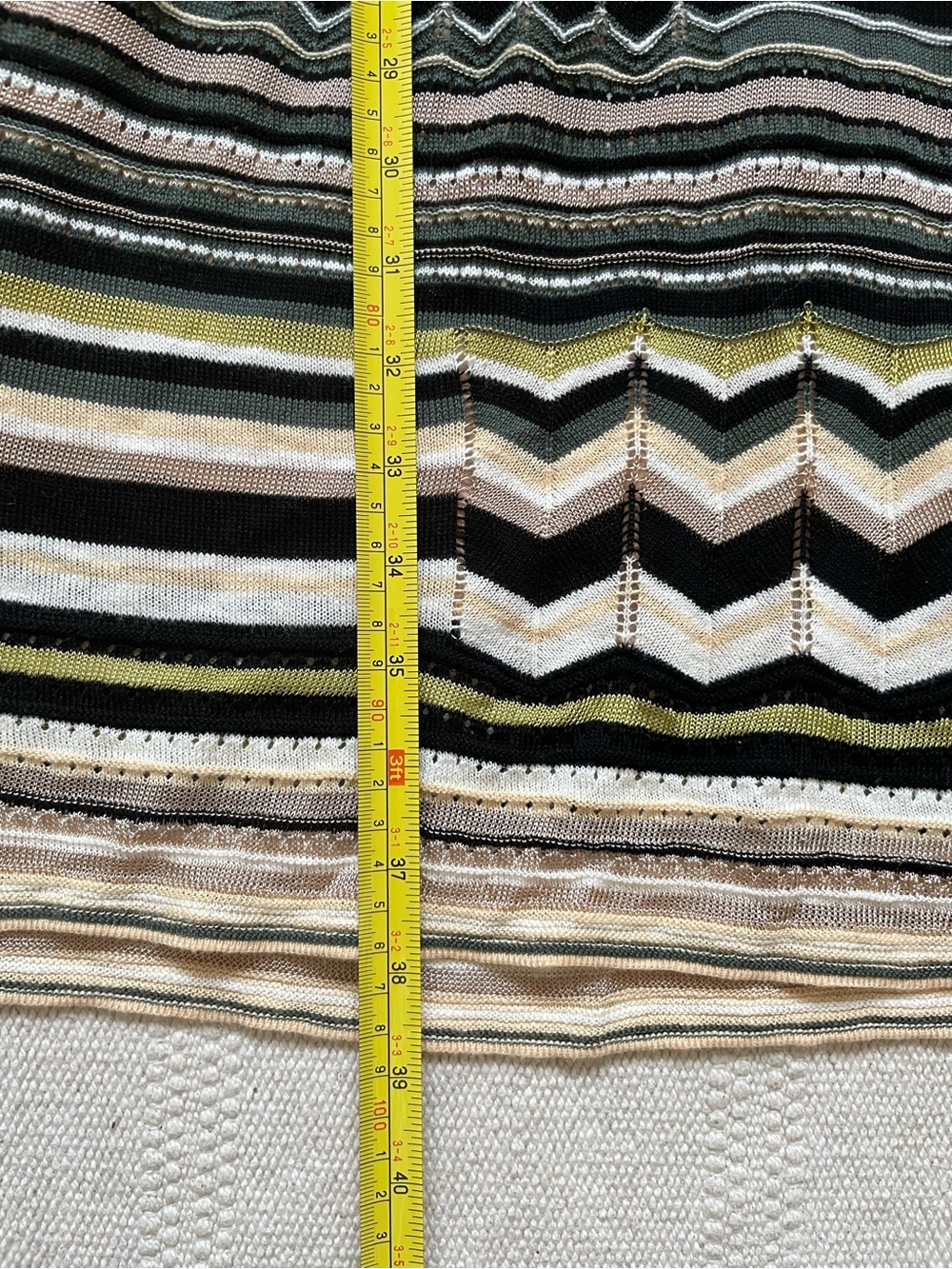 M Missoni Chevron Zigzag Knit Dress 44 US 8 Plunge Neckline Luxury Designer - Picture 9 of 9